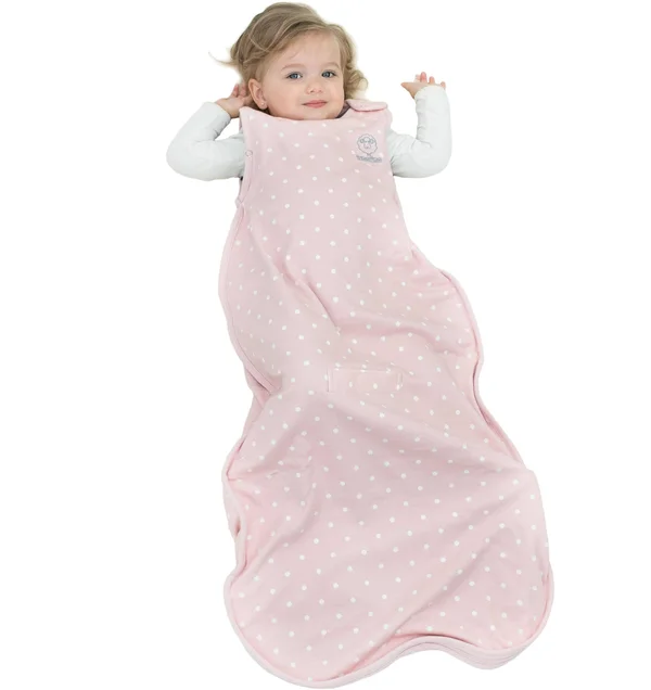 Woolino 4 Season Toddler Sleeping Bag - Merino Wool Toddler Sleep Sack, 2-4 Years, Rose