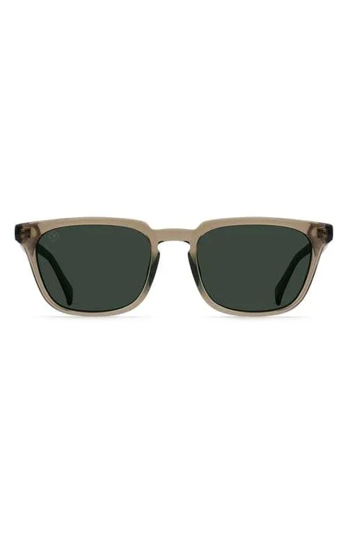 Raen Hirsch Men's Square Handmade Sunglasses Honey/Green Polarized - 52