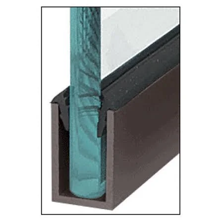 CRL WU2DU240 Black Bronze Anodized Wet Glaze 2x22 Deep U-Channel 240x22 Stock Length