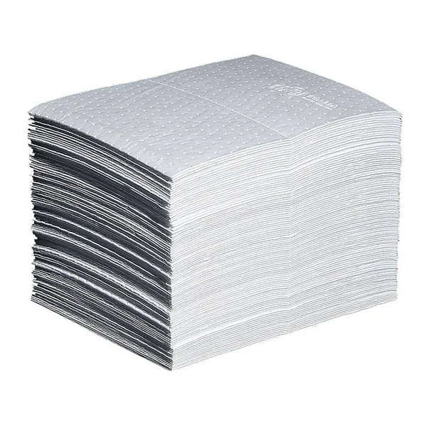Pig MAT214 Absorbent Mat Pad, Absorbs 22 gal. Oil-Based Liquids, PK 100, White