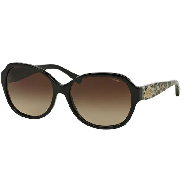 Coach HC8150 Square Sunglasses - 59-16-140, 534213-BLACK/WILD Beast