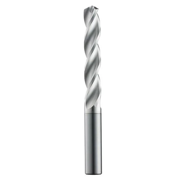 SGS 37/64x22 124° Helical Flute Solid Carbide Screw Machine Drill Bit - Uncoated, Right Hand Cut, 2.5591x22 Flute Length, 4.528x