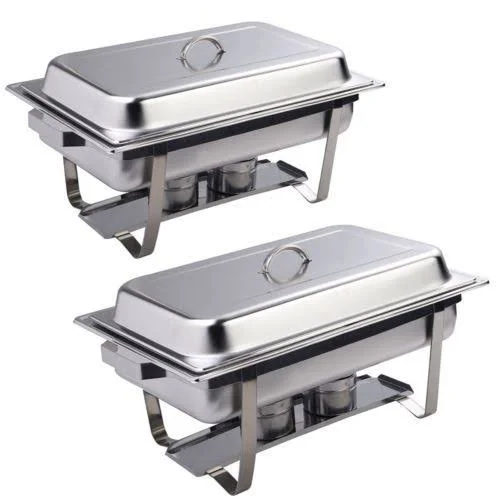 Costway KC37827 New 2 Pack of 9 Quart Stainless Steel Rectangular Chafing Dish Full Size