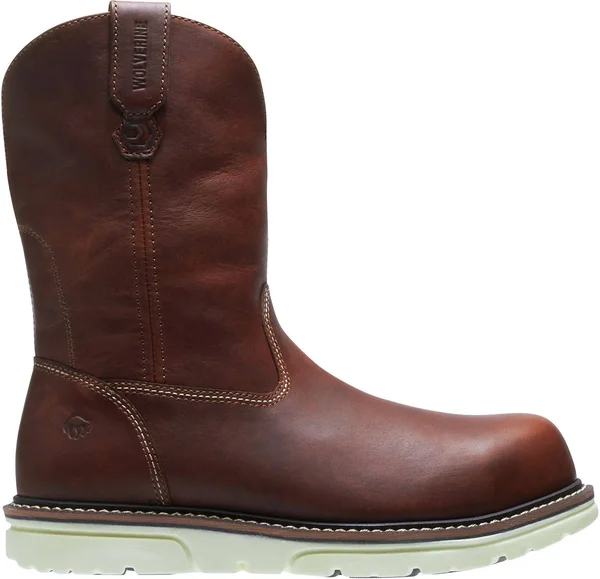 Men's Wolverine I-90 Durashocks Wedge Wellington Comp Toe Boot, Size: 7, Brown