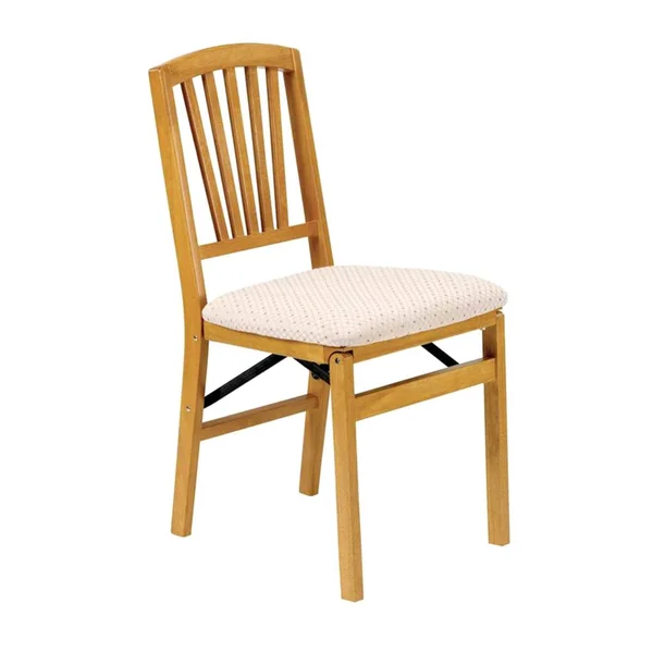 Stakmore Slat Back Folding Chair Finish - Set of 2, Oak