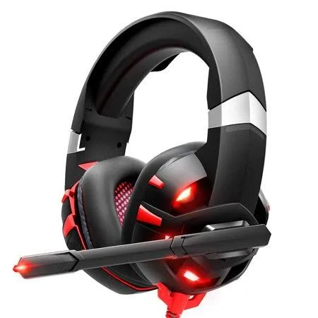 Jelly Comb Gaming Headset Xbox One Headset with 7.1 Surround Sound Stereo, PS4 Headset with Mic & LED Light, Compatible with PC
