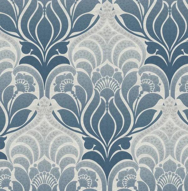 Kenneth James Azmaara Twill Damask Wallpaper, Blue