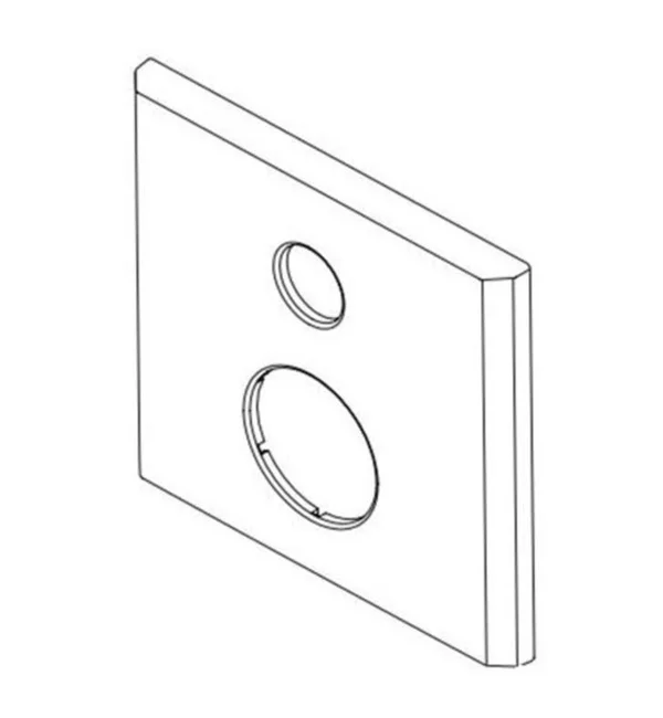 Delta Rp91918 Pivotal 7 1/8 inch 6-Setting Escutcheon for T14 Series Integrated Diverter in Chrome - Silver