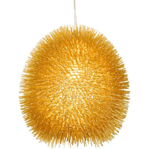 Varaluz 169P01GO Urchin 1 Light 13 inch Gold Pendant Ceiling Light, Gold Metal