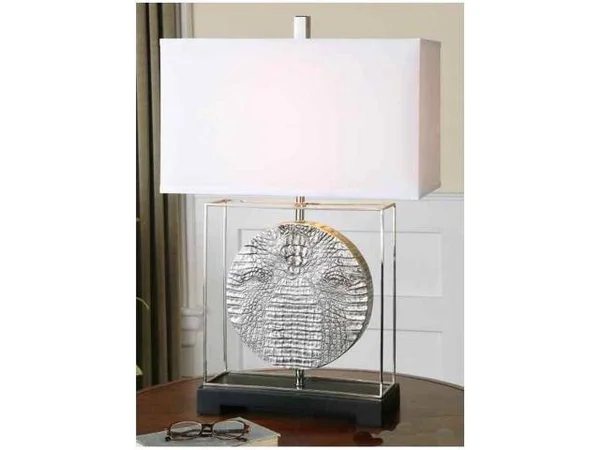 Uttermost 26181-1 Taratoare Polished Nickel Table Lamp