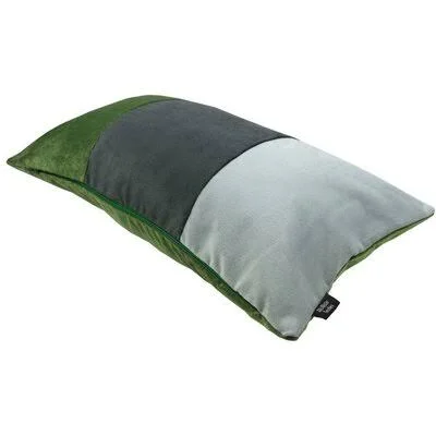 Zula Rectangular Velvet Throw Pillow East Urban Home Color: Green/Gray, Size: 12x22 x 20x22