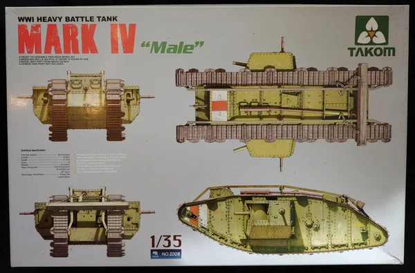 Takom 1/35 #2008 WWI British Mark IV Male Heavy Battle Tank