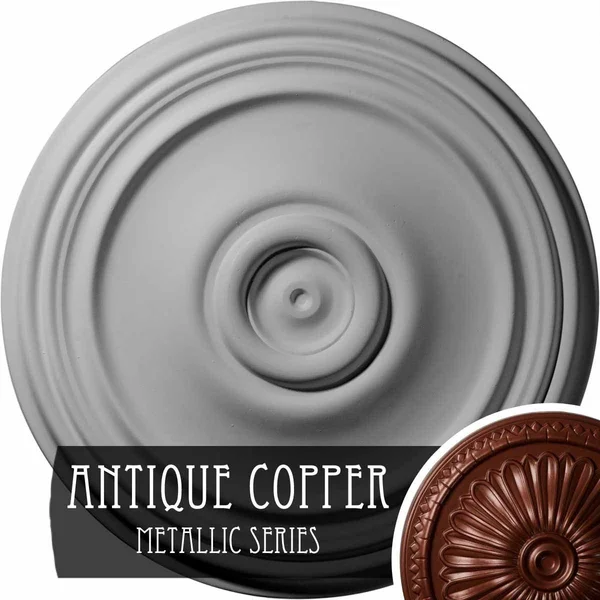 21 inchod x 1 1/4 inchp Reece Ceiling Medallion (Fits Canopies Up to 6 3/4 inch), Hand-Painted Pharaoh&s Gold