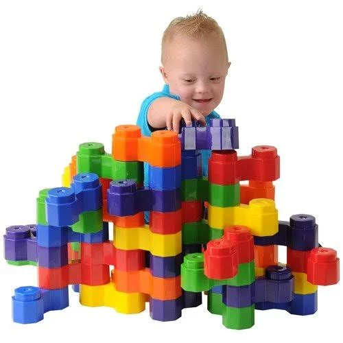 Constructive Playthings JTM-50 Double Octogon Builders Blocks - Grade: Kindergarten to 4, 15.75x22 Height, 6.25x22 Wide, 12.75x22