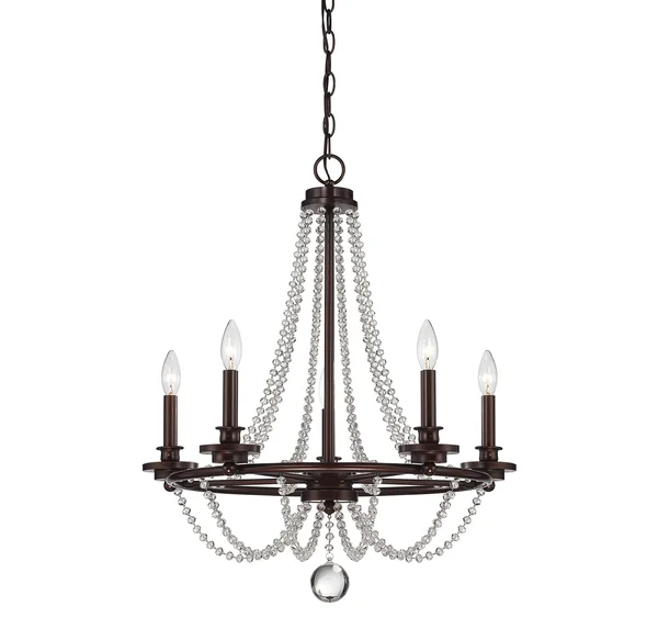 Savoy House 1-8350-5-121 - Byanca 5 Light Chandelier - Mohican Bronze