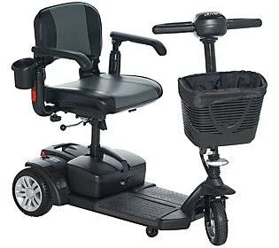 Drive Medical Compact Scooter w/ Swivel Seat & Cup Holder - Size 000, Carbon Fiber