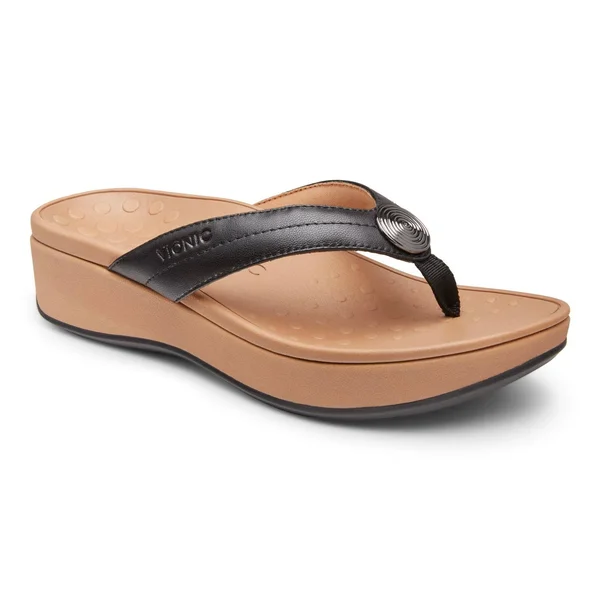 Women's Vionic Pilar Platform Thong Sandal, Size: 11, Black