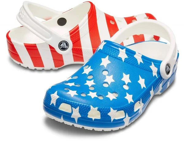 Crocs Adult Classic Clog American Flag 5M - 7W