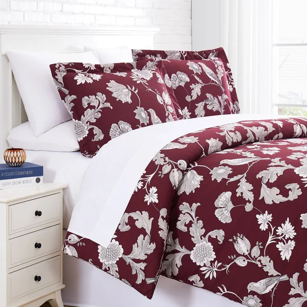 Early Spring Premium Comforter and Sham Set - Red - Full - Queen