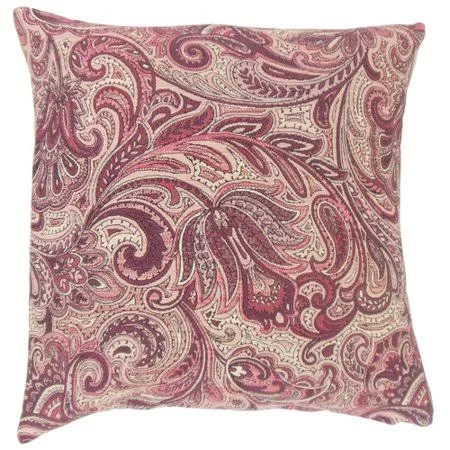 The Pillow Collection Vilette Paisley Throw Pillow - Orange