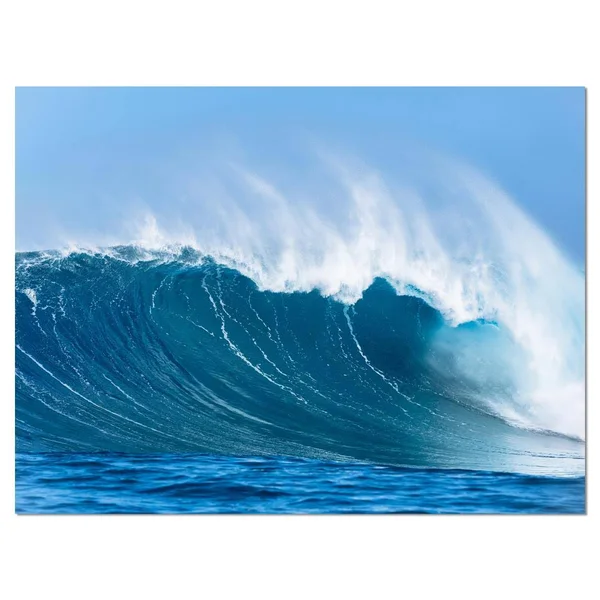 Designart - Sky Hitting Ocean Waves - Seascape Canvas Art Print - 20 in. Wide x 12 in. High