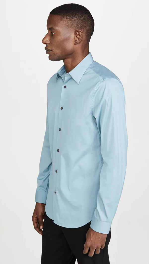 Theory Men's Sylvain Shirt in Good Cotton - M