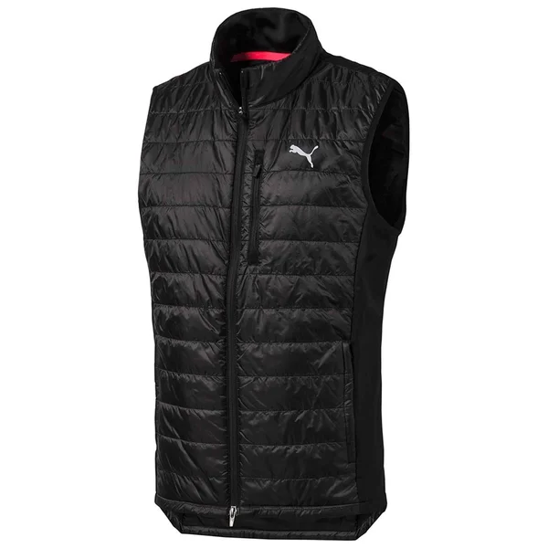 Puma Golf Mens Quilted Primaloft Vest - Black