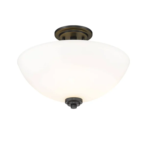 Z-Lite 443SF-MB Matte Black 3 Light Semi Flush Mount