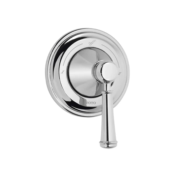 Toto TS220D1#CP Vivian Two-Way Diverter Trim with Off-Lever Handle - Polished Chrome