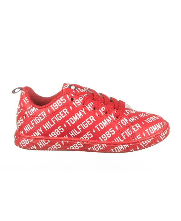 Tommy Hilfiger Iconic Court Logo Sneaker (Toddler - Little Kid, & Big Kid) Red/White - Boys Shoes & Footwear - Boys Sneak