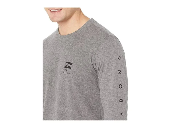Billabong Men's Unity Long Sleeve T-Shirt - Small, Dark Grey Heather