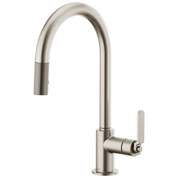 Brizo 63044LF-SS Litze Pull-Down Faucet with Arc Spout and Industrial Handle - Stainless