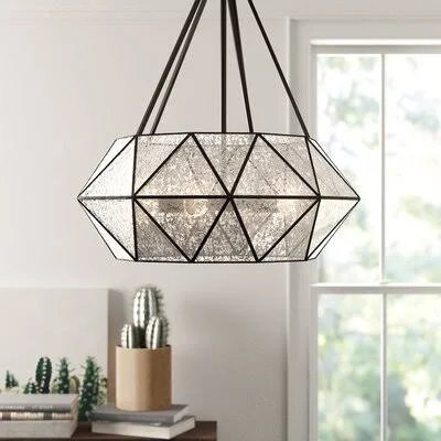 Aaru 5-Light Lantern Geometric Chandelier