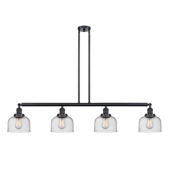 Innovations Lighting-Large Bell 4 Light Island Light-214-BK-G74-LED