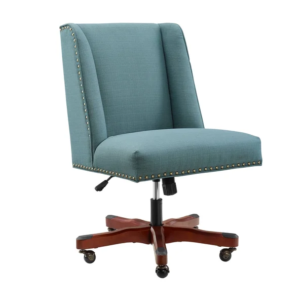 Linon Draper Sea Blue Office Chair