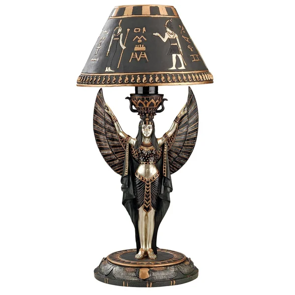 Design Toscano Isis Egyptian Sculptural Table Lamp - Black