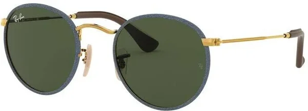 Ray Ban RB3475Q Round Craft Sunglasses - 919431 Gold/Blue Jeans/Green