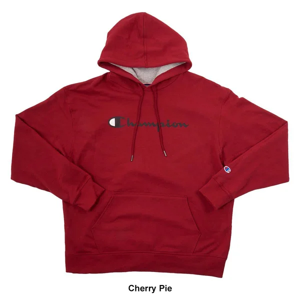 Men's Champion Graphic Powerblend Fleece Hoodie, Size: Medium, Blue
