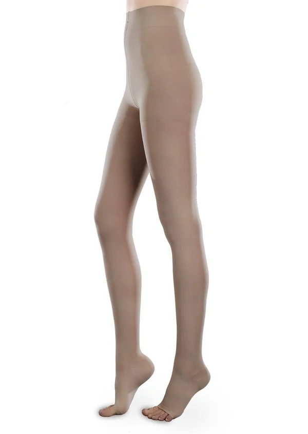 Therafirm Ease Sheer 15-20 Closed Toe Compression Pantyhose Sand Small Short