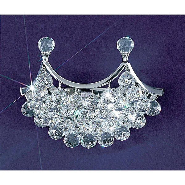 Classic Lighting 69772 CH CP Solitaire Crystal Wall Sconce in Chrome