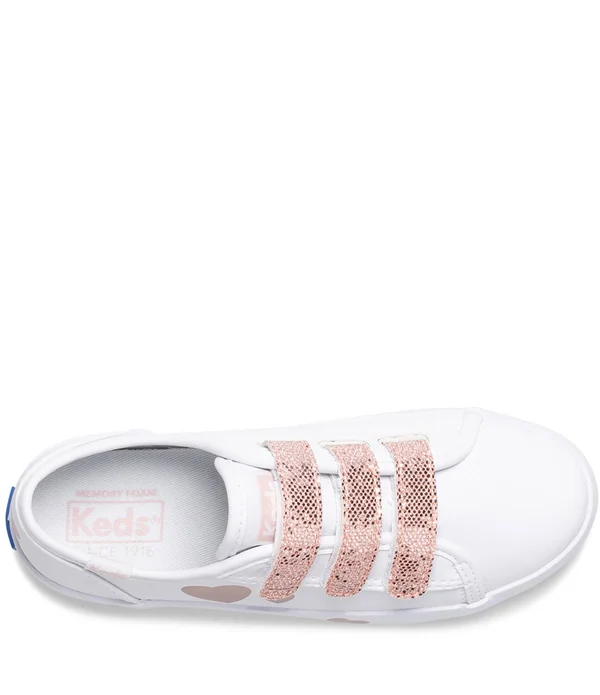 Keds Big Kid Kickstart 3V, Girl's, Size: 4, White