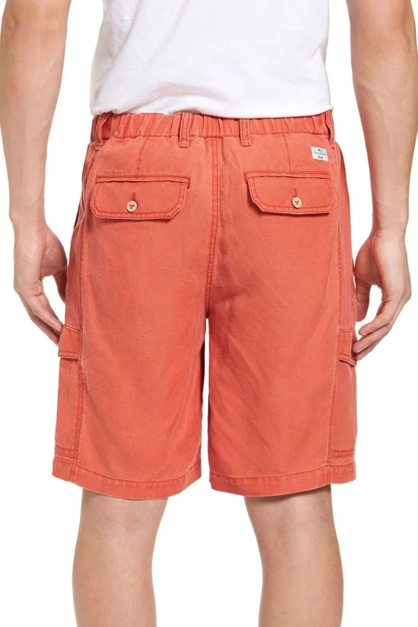 Tommy Bahama Linen The Dream Cargo Shorts - Mens, S, Lentil