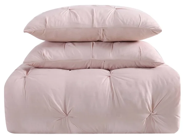 Pleated Full/Queen Duvet Set, Blush Pink by Ashley HomeStore