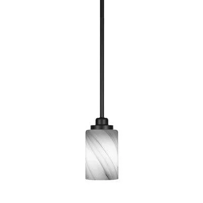 Mini Pendants Ivy Bronx Finish: Matte Black, Shade Color: Storm
