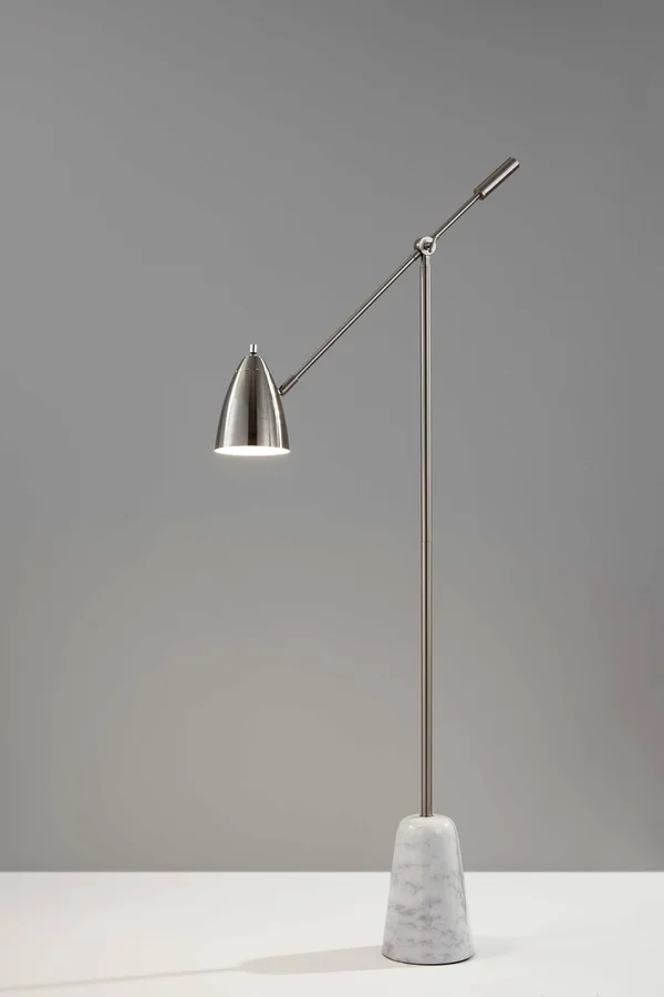 6.5x22 x 31x22 x 52.5-63x22 Black Metal Floor Lamp