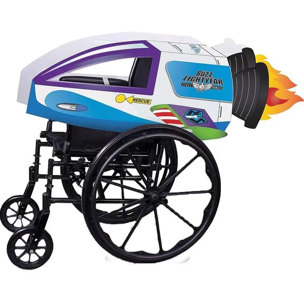 Buzz Spaceship Wheelchair - Blue - One Size - Disguise