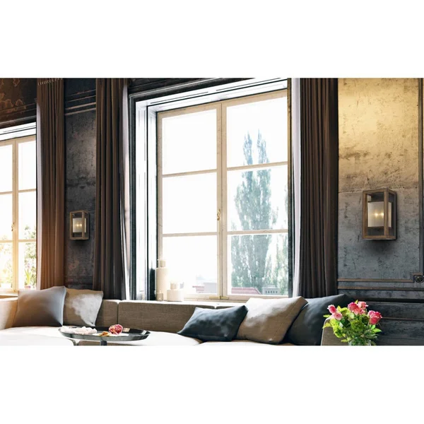 8x22 x 14x22 x 14.75x22 Rubber Wood Wall Sconce with Organza Shade Brown - Cal Lighting 79852252