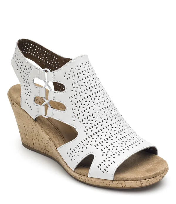 Cobb Hill Women's Janna Perf Shoes - White in Size 6.5