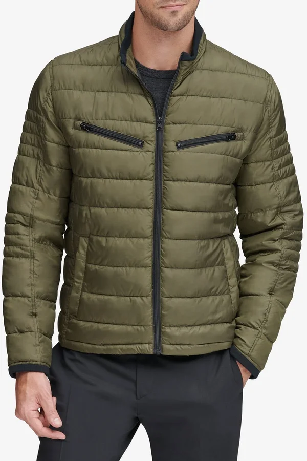 Marc New York Men's Grymes Packable Racer Jacket - Olive Green