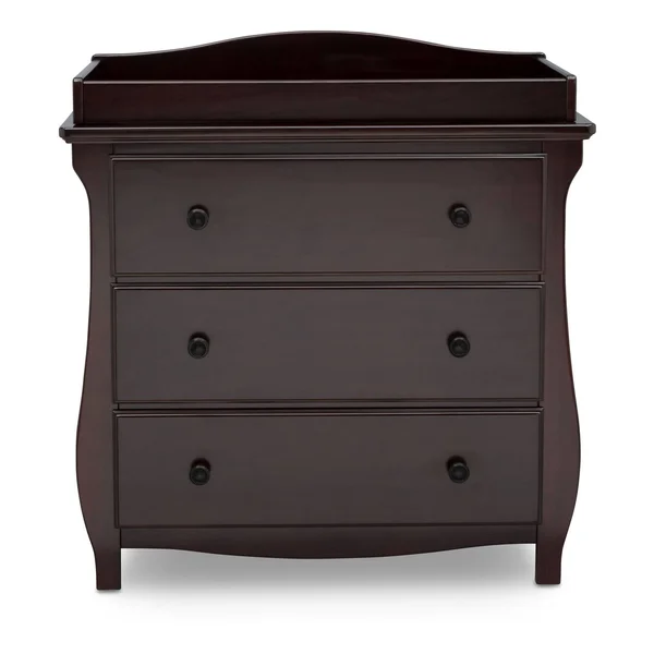 Delta Children Lancaster 3 Drawer Dresser with Changing Top Dark Chocolate
